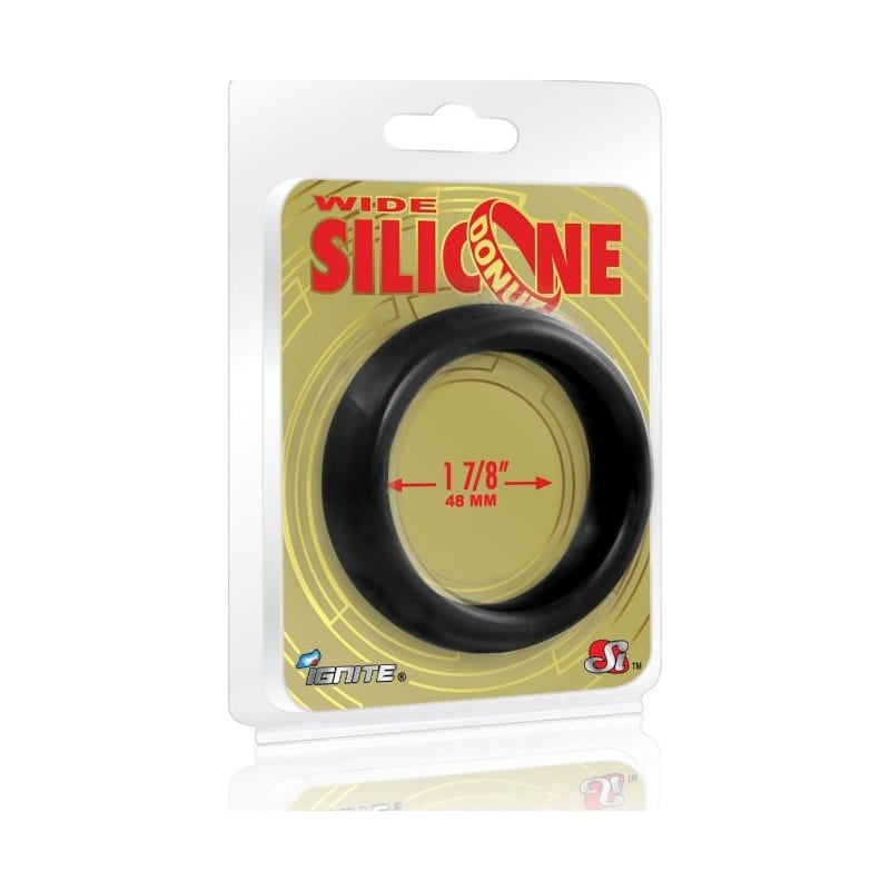 Wide Donut Black Cock Ring 48mm for Enhanced Intimacy and Longer Lasting Pleasure Black COCK RINGS
