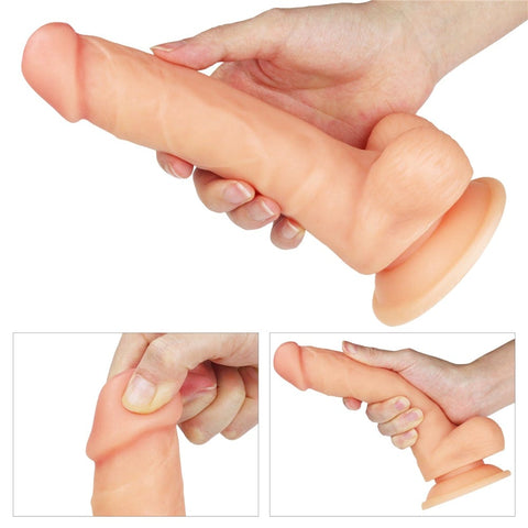 Easy Strap On Set 7.5 Inch Realistic Dildo for Lifelong Pleasure STRAP-ONS