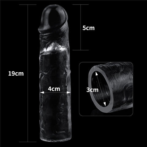 Clear Penis Extender Sleeve for Enhanced Length and Girth SLEEVES