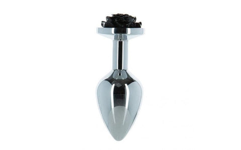 Black Rose 3 Inch Metal Butt Plug > Anal Range > Jewel Butt Plugs