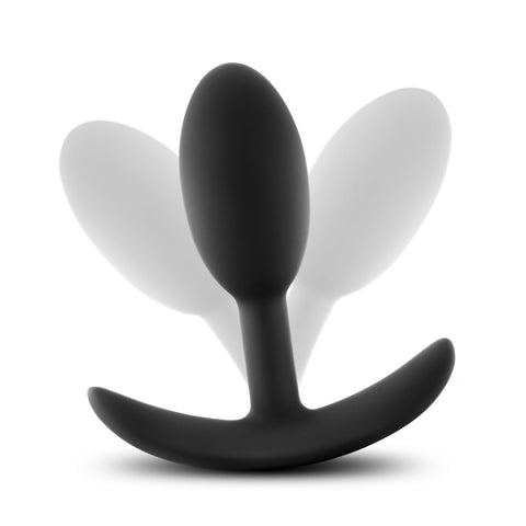 Luxe Wearable Vibra Slim Plug Small Black 3.5 Inch Length Butt Plugs - Vibrating