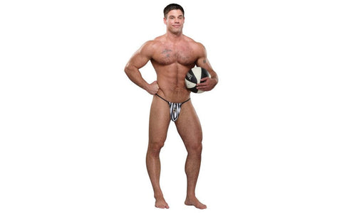 Referee Novelty G-String Black for Men by Male Power Mens G-Strings