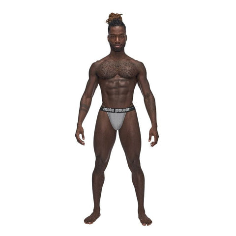 Male Power Sexagon Micro V Thong Grey for Men Mens G-Strings
