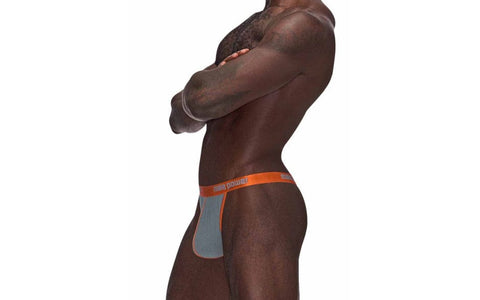 Male Power Casanova Uplift Micro Thong in Grey for Men Mens G-Strings