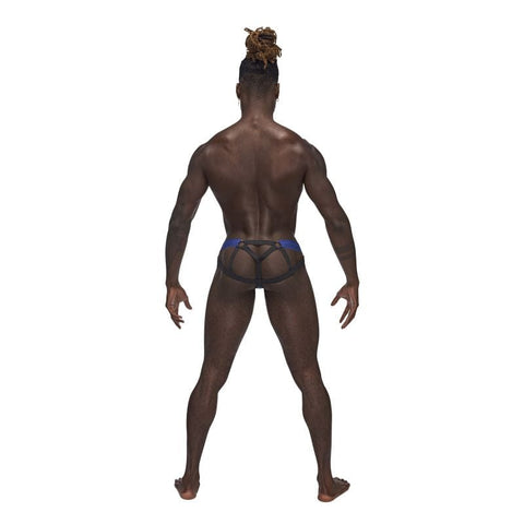 Male Power Sexagon Micro V Thong Blue for Men Mens G-Strings