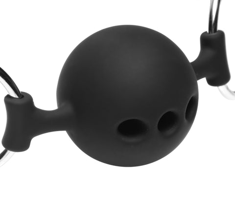 Hinder Breathable Silicone Ball Gag With Nipple Clamps Gags