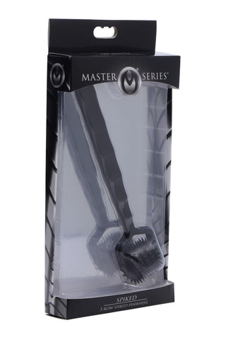 Spiked 5 Row Pinwheel Sensation Tool for Adult Pleasure Black Medical Themed