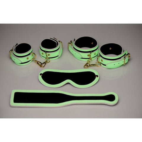 Kink In The Dark Glowing Bondage Set Fluorescent Green > Bondage Gear > Bondage Kits