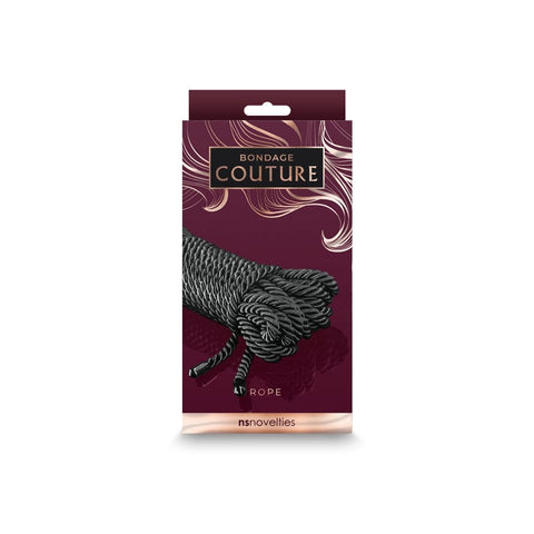 Bondage Couture Rope Black 7.6 Metre Bondage Rope for Adult Play Rope
