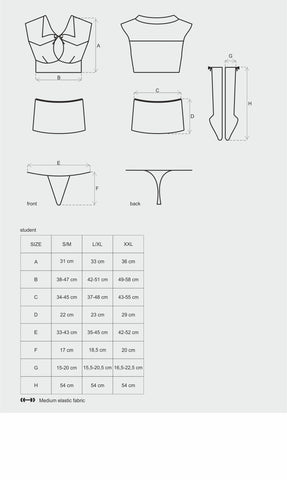 Student 4 Piece Costume Costumes