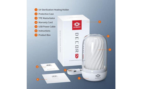 Decor 2 Masturbator Sleeve with UV Sterilization and Heating Unit Strokers - Auto