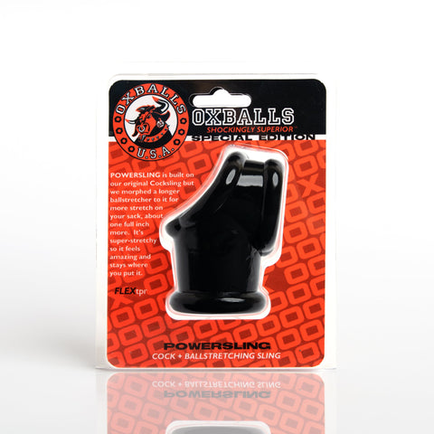 Powersling Cocksling and Ballstretcher Black Adult Sex Toy Cockrings