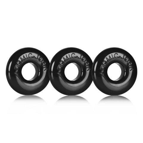 Ringer Cockring 3 Pc Black Cockrings