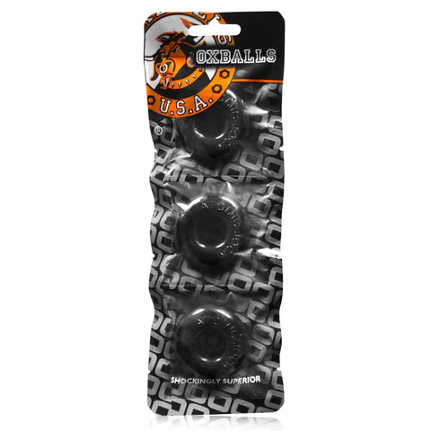 Ringer Cockring 3 Pc Black Cockrings