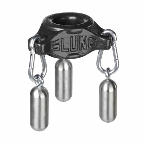 Slung Ballstretcher With 3 Carabiners In Black BONDAGE-TOYS