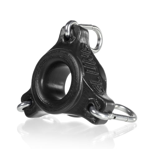 Slung Ballstretcher With 3 Carabiners In Black BONDAGE-TOYS