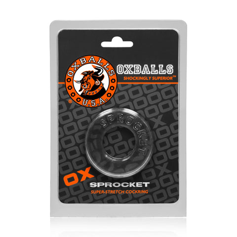 Sprocket Cockring Clear Super Stretch Fit 2.75 Inch Inner Circumference Cockrings