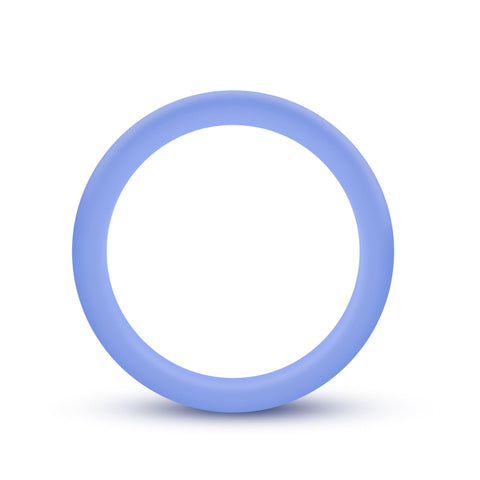 Performance Silicone Glo Cock Ring Blue Glow 1.5in for Comfort COCK RINGS