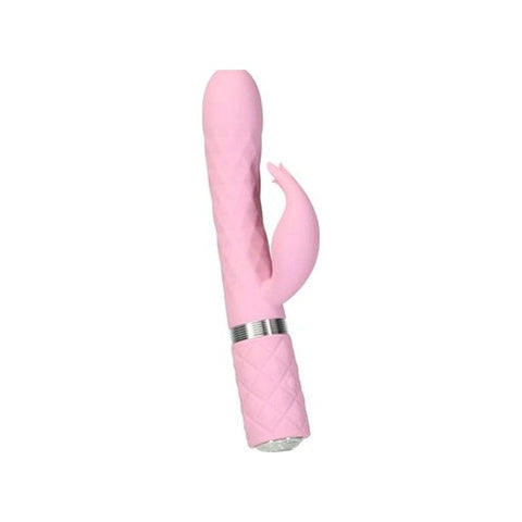 Pillow Talk Lively Pink Rabbit Dual Massager 8 Inch Clitoral Stimulator VIBRATORS-RABBIT