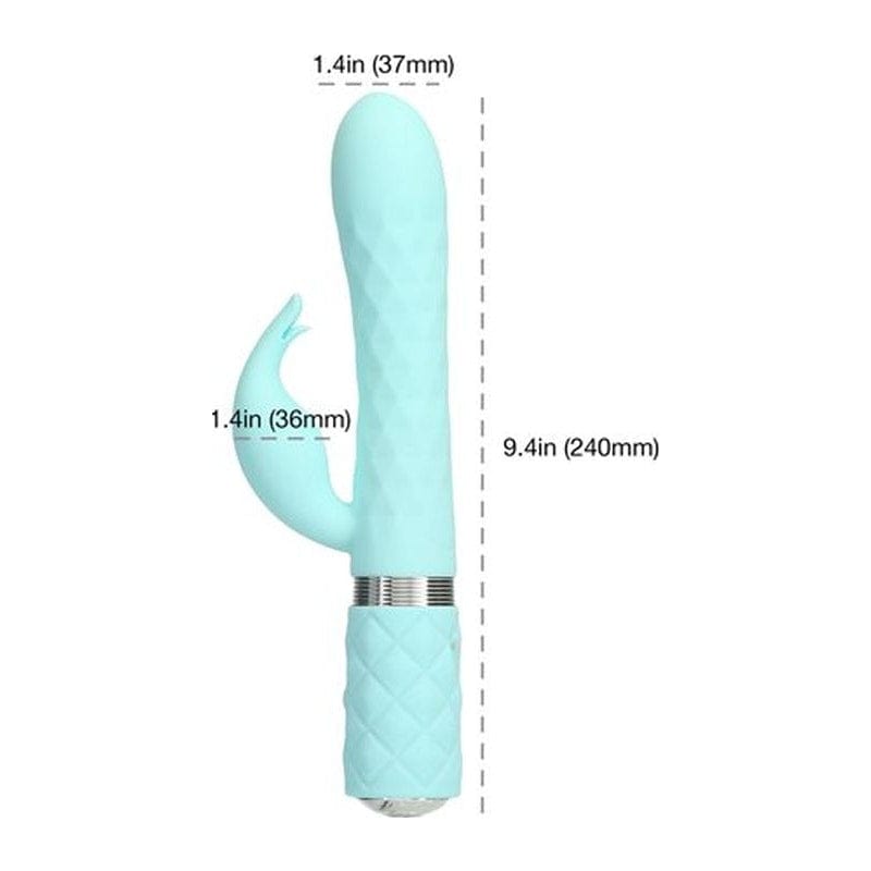 Pillow Talk Lively Teal Rabbit Vibrator VIBRATORS-RABBIT