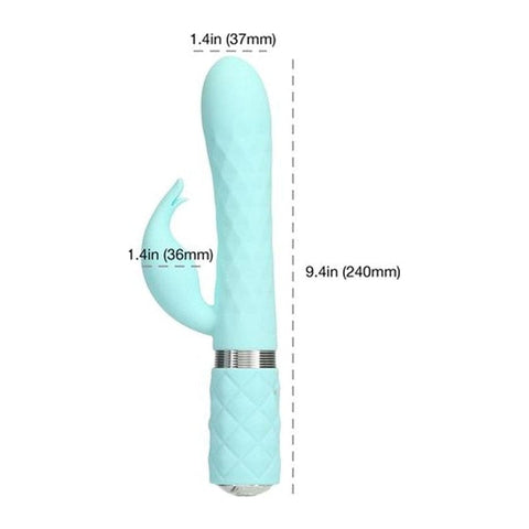 Pillow Talk Lively Teal Rabbit Vibrator VIBRATORS-RABBIT