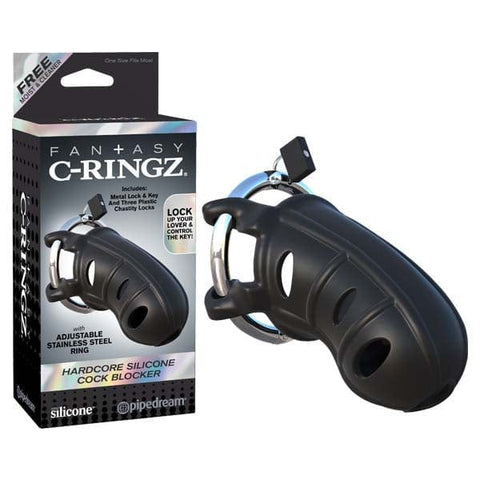 C Ringz Hardcore Silicone Cock Blocker Chastity Cage Cockrings