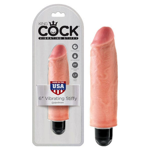 King Cock 6'' Vibrating Stiffy - 15.2 cm Vibrating Dong DONGS Vibrating