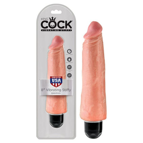 King Cock 8 Inch Vibrating Stiffy 20.3 cm Vibrating Dong DONGS Vibrating