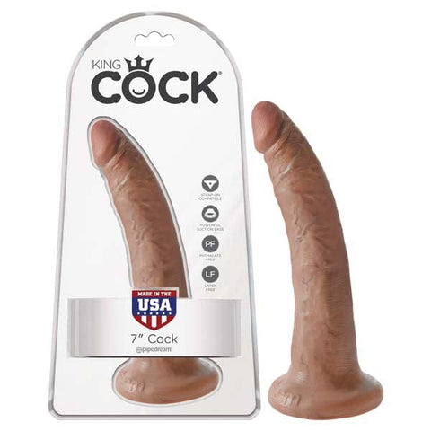 King Cock 7 Inch Tan Dildo Realistic Dong Dildos & Dongs
