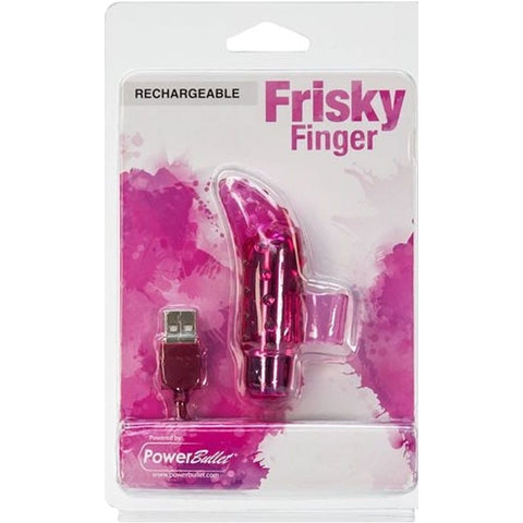Frisky Finger Rechargeable Pink Vibrator for Couples Finger Stimulator