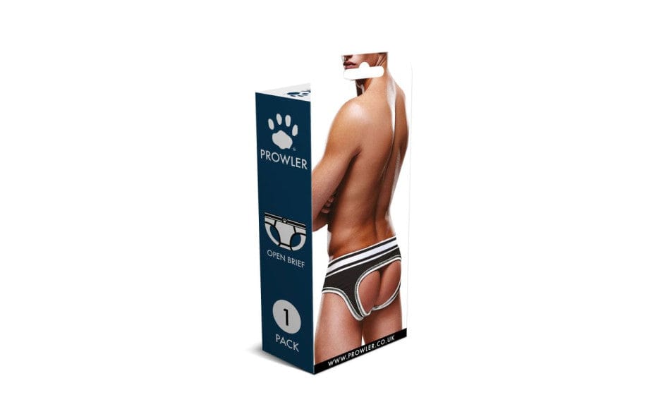Prowler Open Back Brief White/Black > Clothes > Open Back Underwear