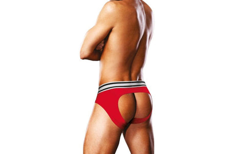 Prowler Open Back Brief White/Red for Bold Style and Comfort Open Back Underwear