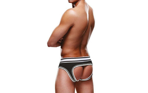 Prowler Open Brief Black/White Stylish Backless Design Mens Briefs
