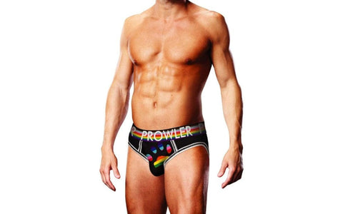 Prowler Oversized Paw Open Back Brief Black for Men Open Back Underwear