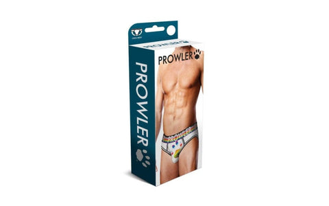 Prowler Oversized Paw Open Back Brief White for Comfort Open Back Underwear