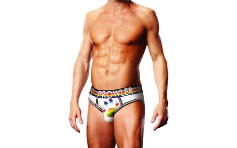Prowler Oversized Paw Open Back Brief White for Comfort Open Back Underwear