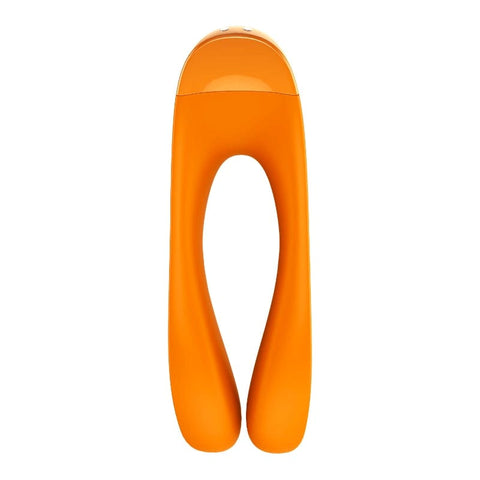 Satisfyer Candy Cane Finger Vibe Orange - Compact Pleasure Toy Orange Finger Stimulator