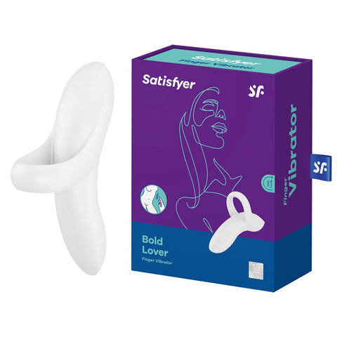 Satisfyer Bold Lover - USB Rechargeable Finger Stimulator 5.5 Inches White Finger Stimulator