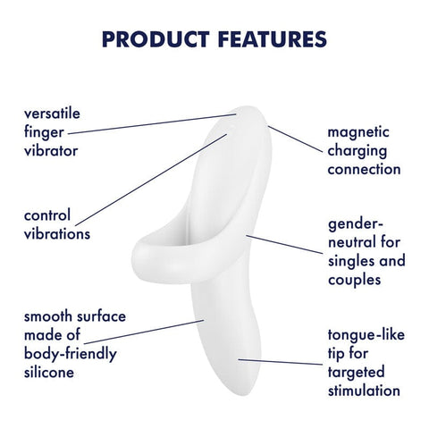 Satisfyer Bold Lover - USB Rechargeable Finger Stimulator 5.5 Inches Finger Stimulator