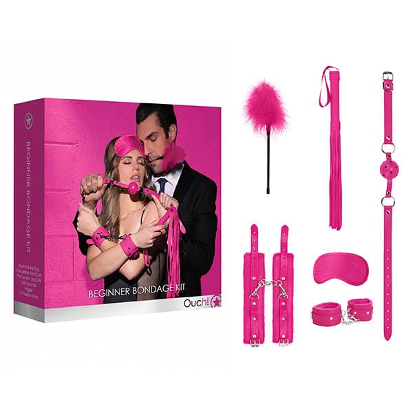Ouch Beginners Bondage Kit Pink 5 Piece Set Default Title > Bondage Gear > Bondage Kits