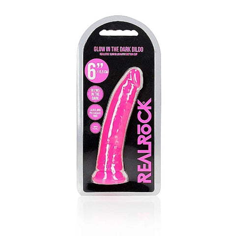 REALROCK 15.5 cm Slim Glow in the Dark Neon - (6'') Dong DONGS