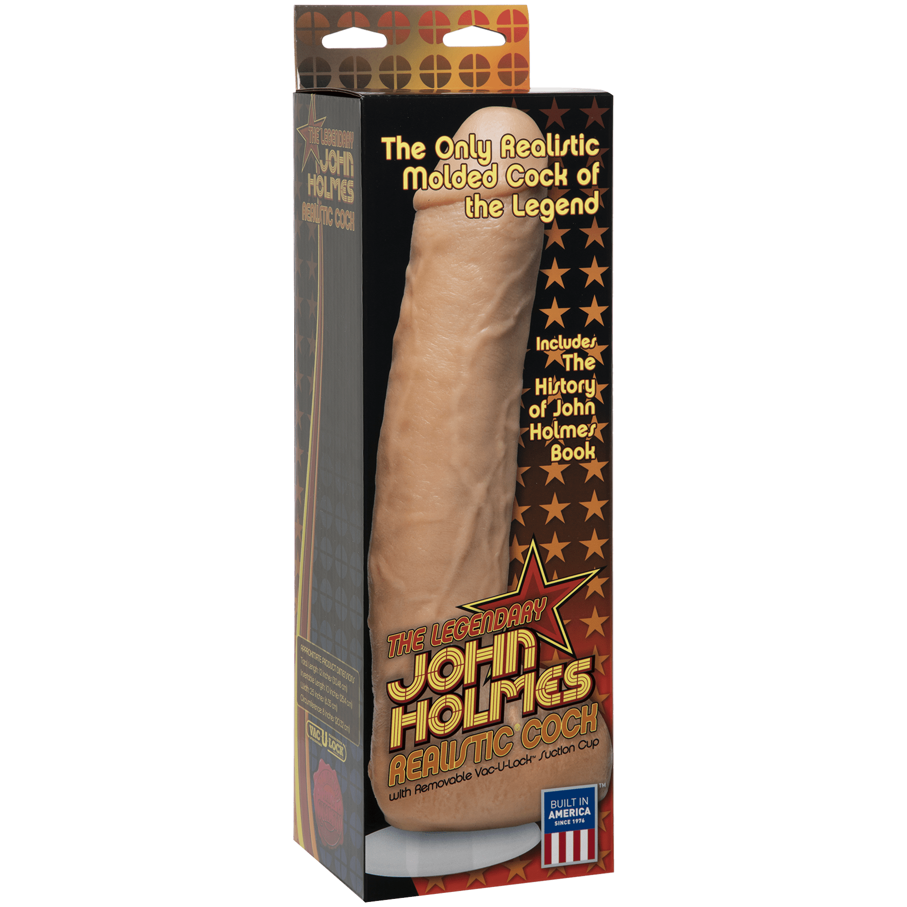 John Holmes Realistic Cock 9.5 Inch with Removable Vac-U-Lock Suction Cup – Dildo > Dildos > Performer Replica
