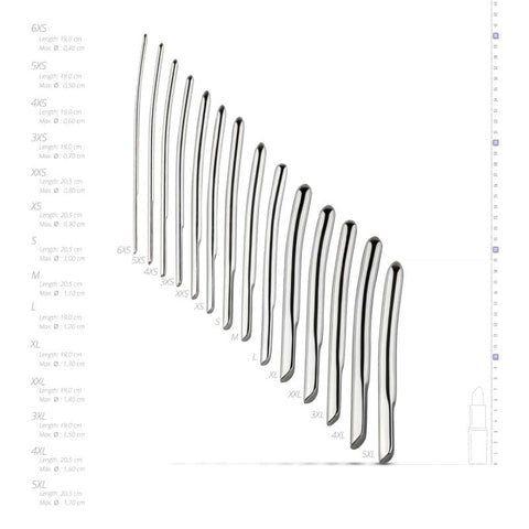Single Ended Dilator Set 14 Pc with 4mm to 17mm Sizes Sounding Rods
