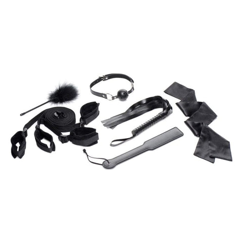 6-Piece Bed Restraint Bondage Kit Black for Couples Restraints