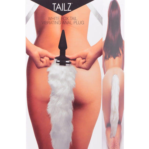 White Fox Tail Vibrating Anal Plug for Role Playing and Adventure Tails