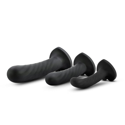Temptasia Twist Kit Set of Three Unique Swirling Dildos for Enhanced Playtime Dongs Neutral