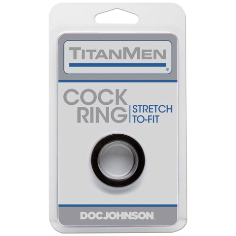 TitanMen Black Stretch Cock Ring for Ultimate Comfort and Versatility COCK RINGS