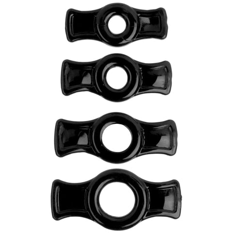 Cock Ring Set Black - Four Sizes for Ultimate Pleasure COCK RING Set