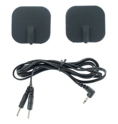 Zeus Deluxe Black Electro Pads Pack of Two Premium Silicone Intimacy Accessories E-STIM TOYS