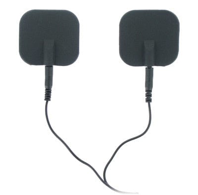 Zeus Deluxe Black Electro Pads Pack of Two Premium Silicone Intimacy Accessories E-STIM TOYS